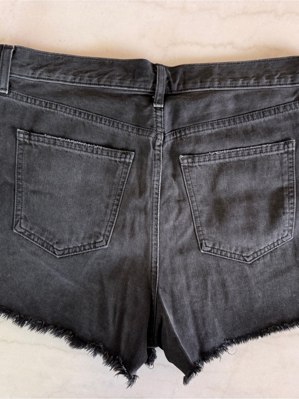 Joe's Jeans Black Frayed Hem Denim Shorts - Picture 3 of 3